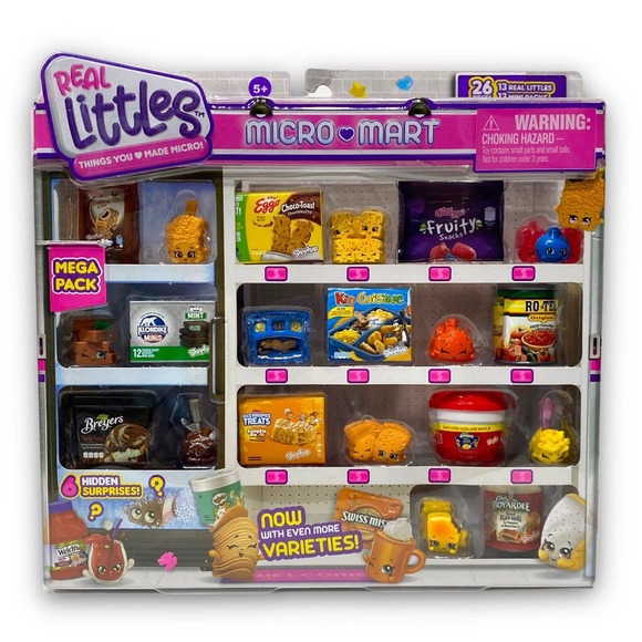 Lot of 4 Shopkins Real Littles Micro Mart Mega Pack Series 14 Miniature Food New - Picture 3 of 8